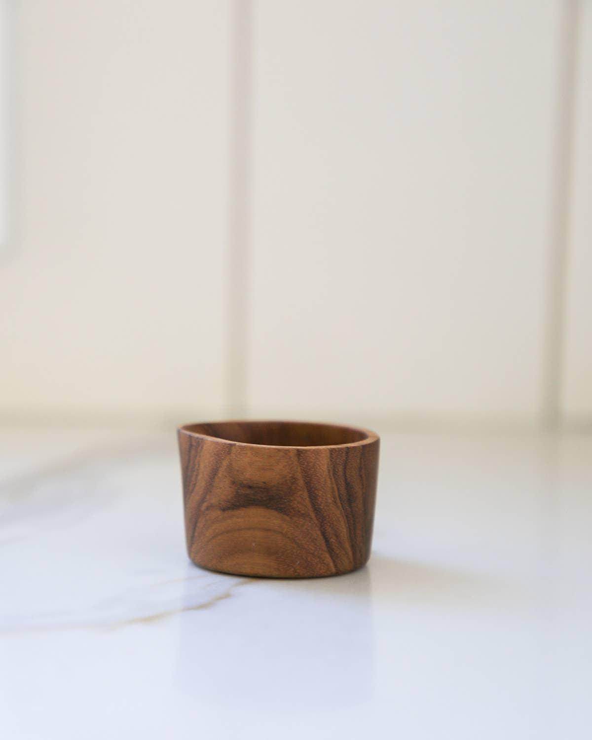 Teak Wood Creamer Pitcher - Songbird Gifts