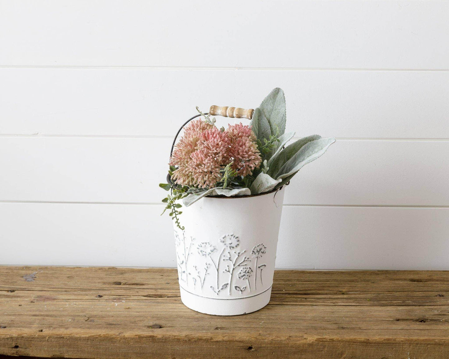 Bucket - Embossed Wildflowers (PC) - Songbird Gifts