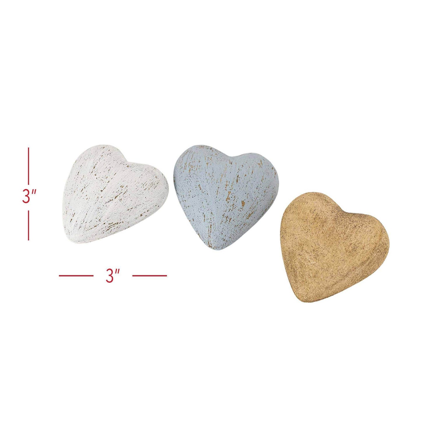 Irving Decorative Hearts, Set Of 3 - Songbird Gifts