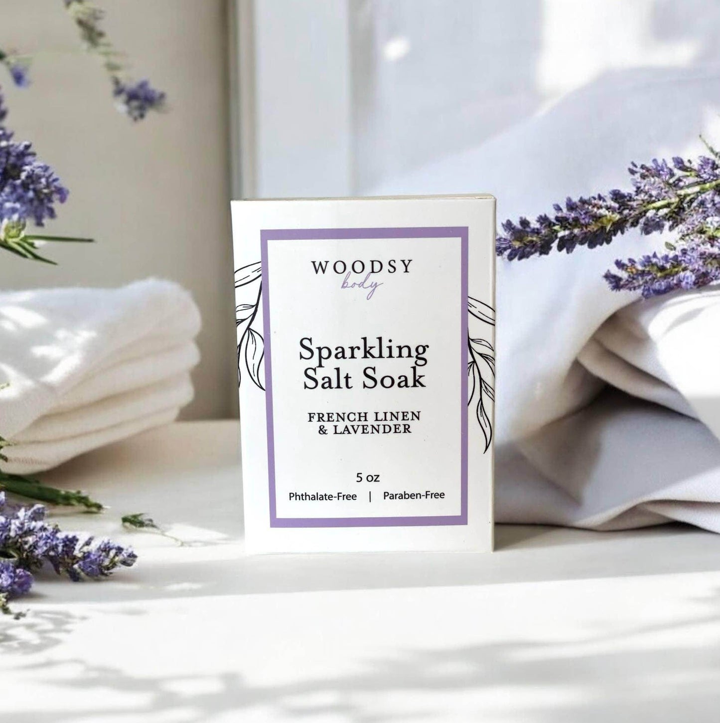 Sparkling Salt Soak- French Linen & Lavender - Songbird Gifts