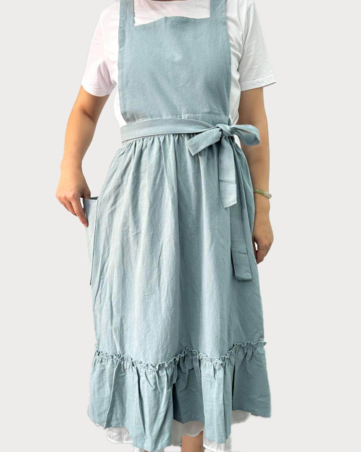Vintage French Country Style Cotton Apron - Songbird Gifts