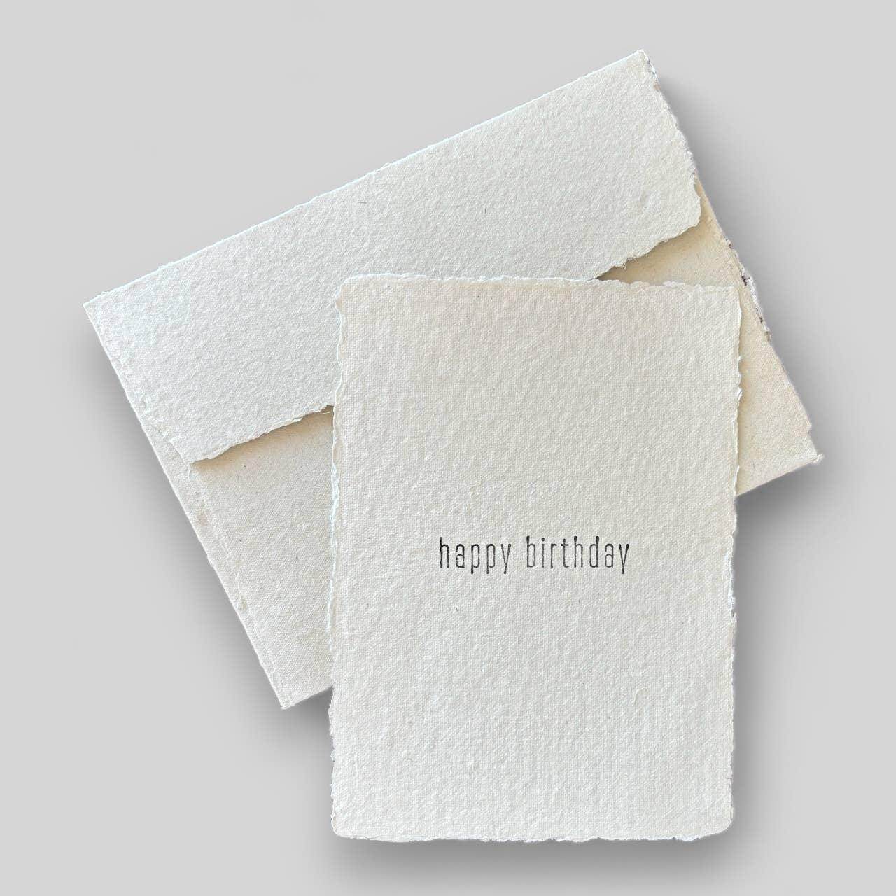Handmade stamped happy birthday card - Songbird Gifts