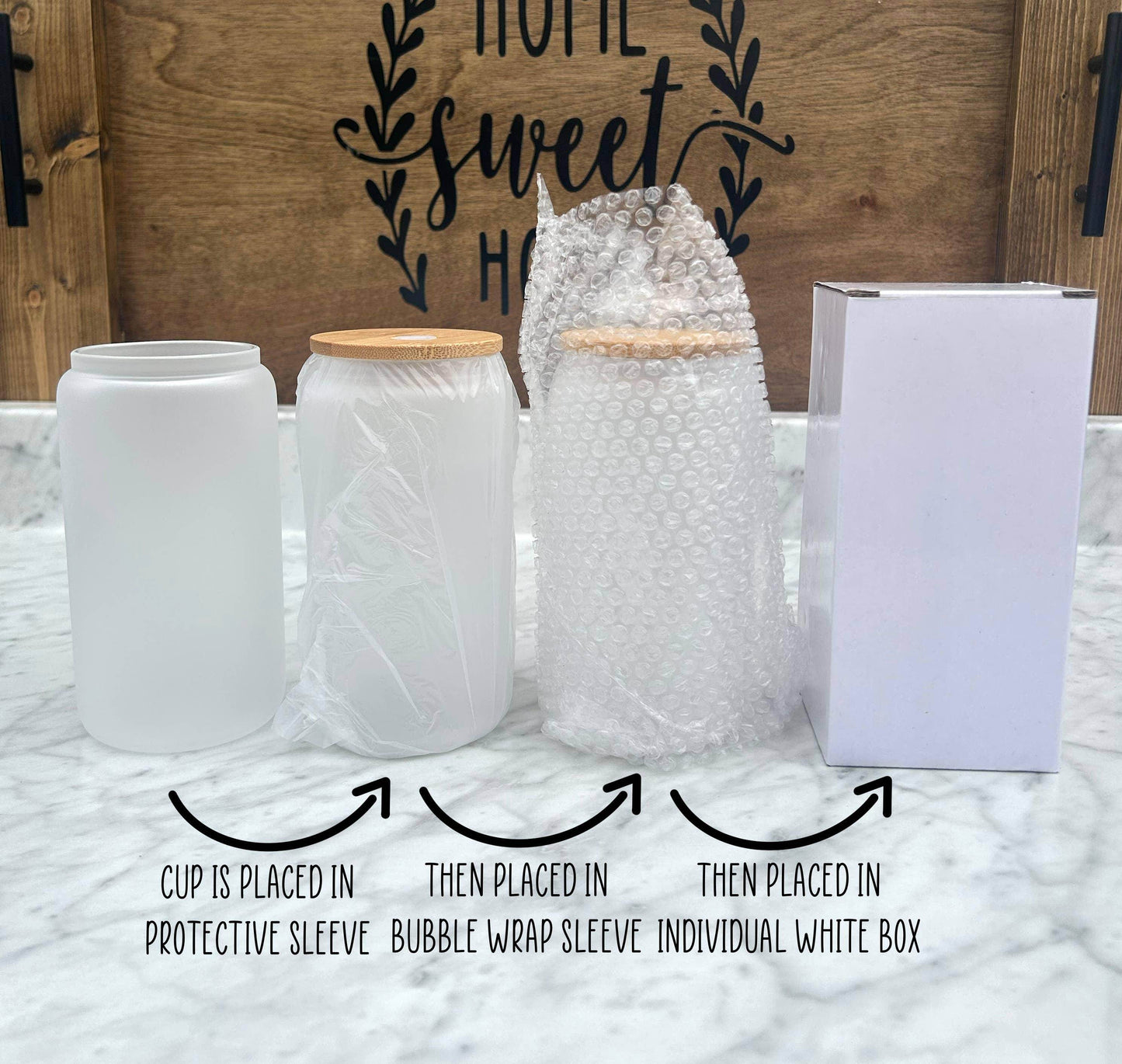 Just Breathe 16oz Libbey Glass Tumbler - Songbird Gifts