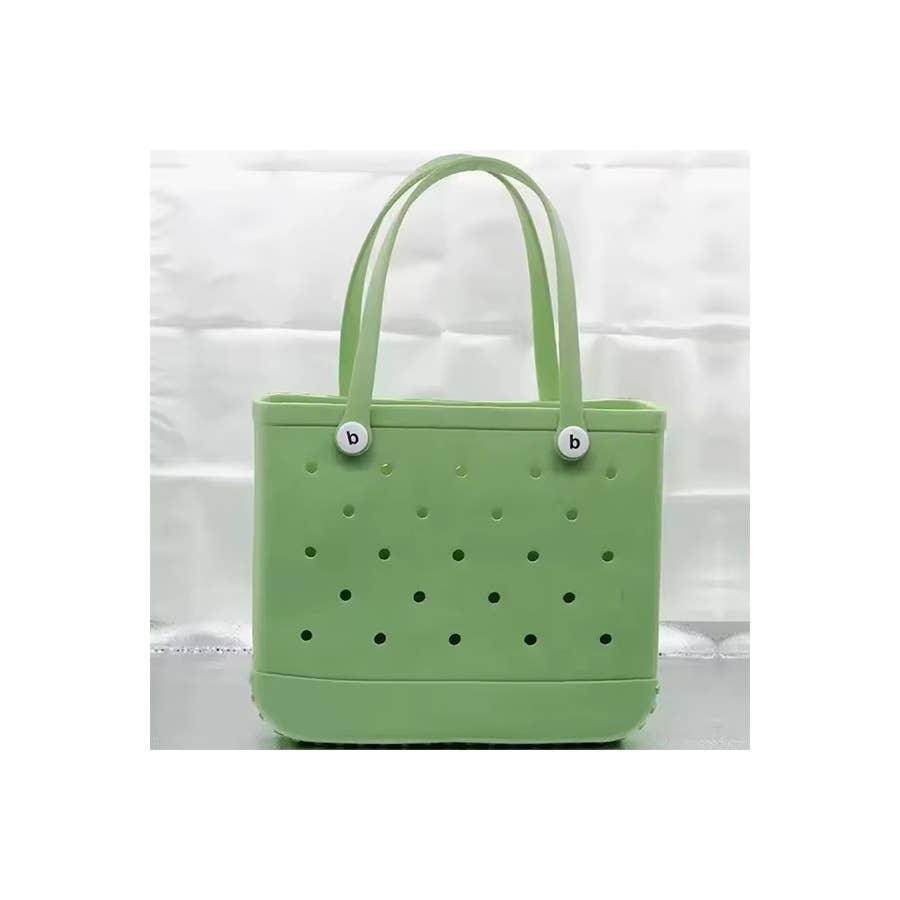 Summer Rubber Tote Solid Color Jelly Beach Bags - Songbird Gifts