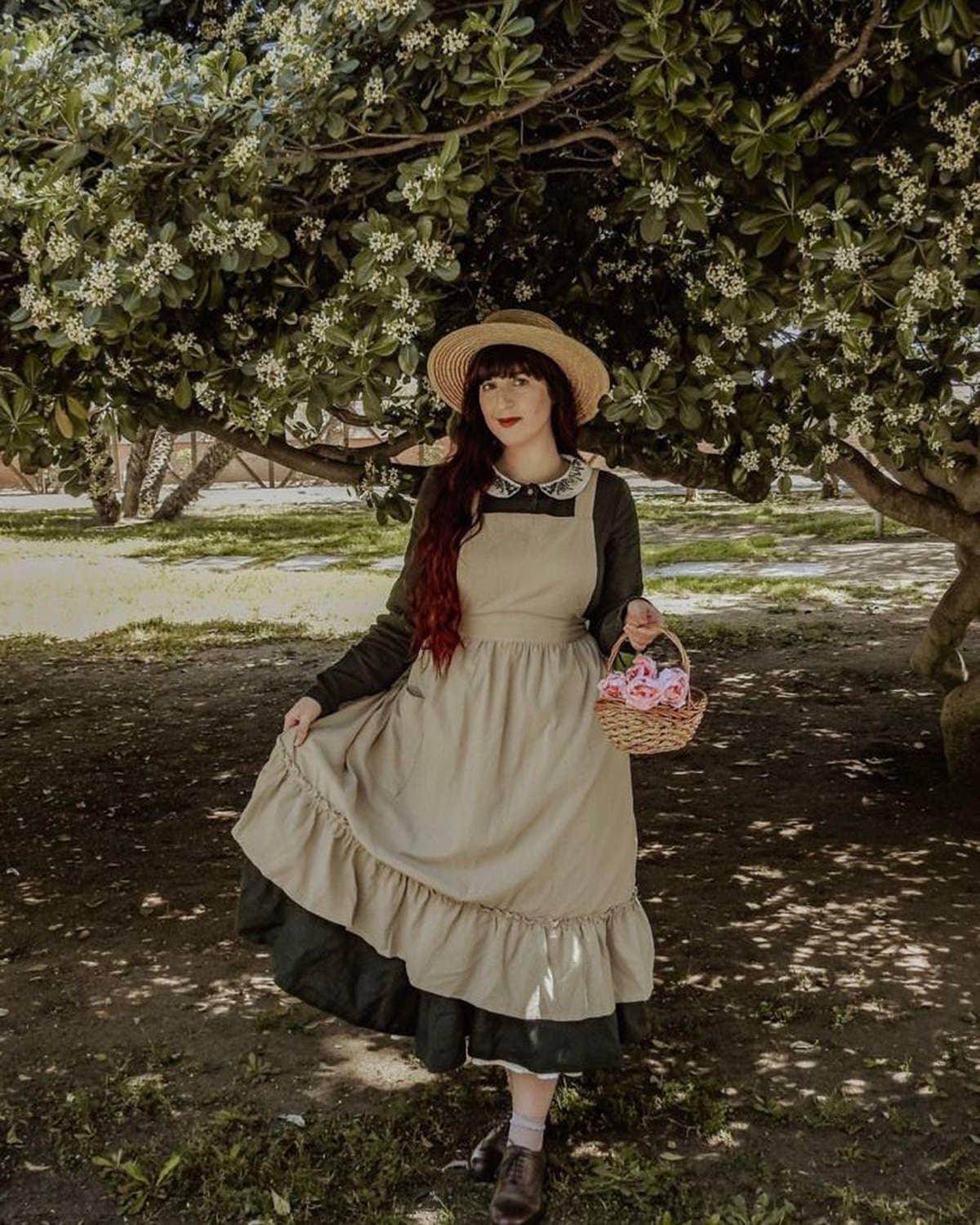 Vintage French Country Style Cotton Apron - Songbird Gifts