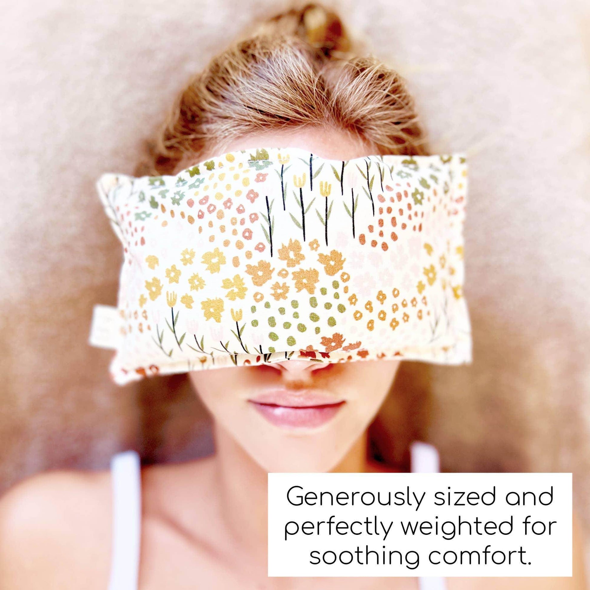 Eye Pillow - Fresh Neutrals - Migraine Mask - Hot/Cold Pack - Songbird Gifts