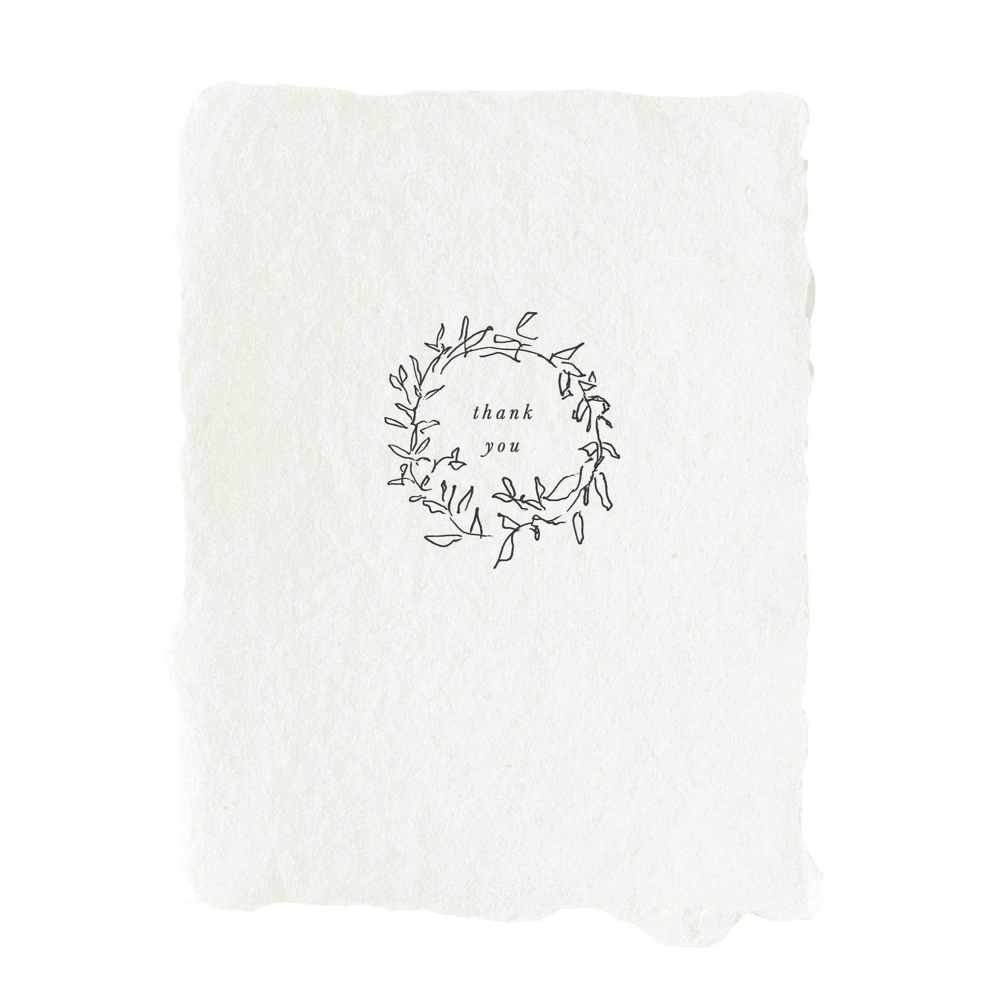Thank you wreath note card - Songbird Gifts