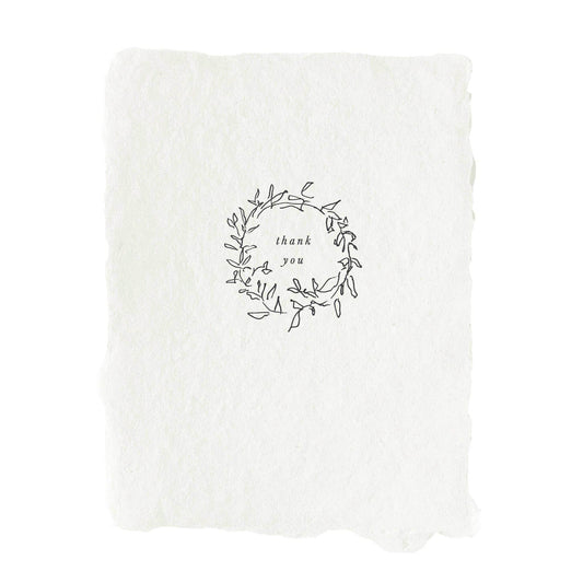 Thank you wreath note card - Songbird Gifts
