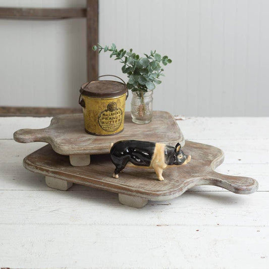 Set of Two Wood Cutting Board Risers - Songbird Gifts