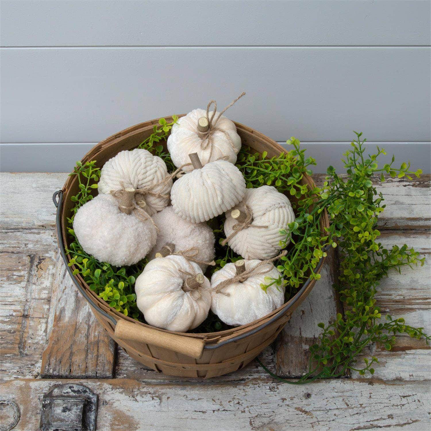 Creamy Soft Fabric Pumpkins (Set Of 09) - Songbird Gifts