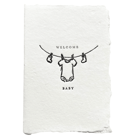 Welcome baby clothesline card - Songbird Gifts