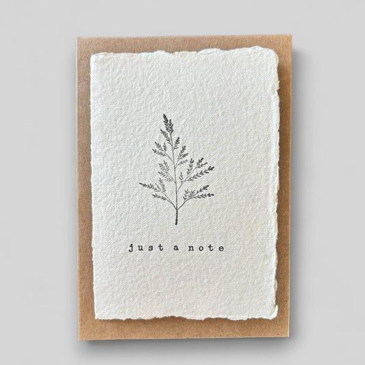 Handmade typewritten friend card - Songbird Gifts