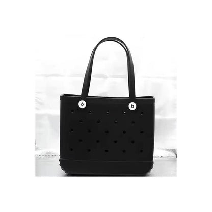 Summer Rubber Tote Solid Color Jelly Beach Bags - Songbird Gifts