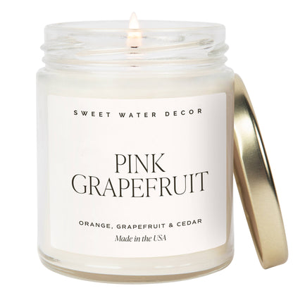 Pink Grapefruit 9 oz Soy Candle - Home Decor & Gifts
