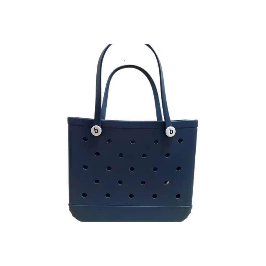 Summer Rubber Tote Solid Color Jelly Beach Bags - Songbird Gifts
