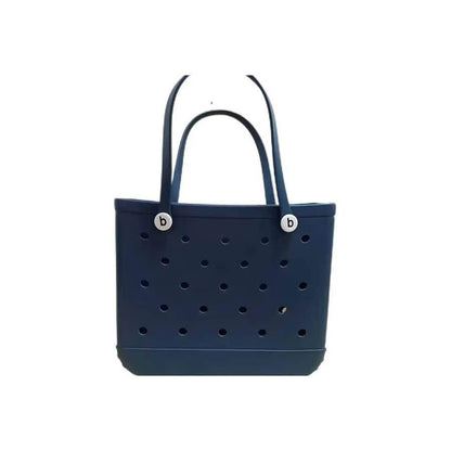 Summer Rubber Tote Solid Color Jelly Beach Bags - Songbird Gifts