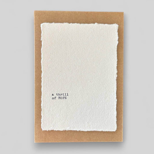 Handmade typewritten christmas card  - Songbird Gifts