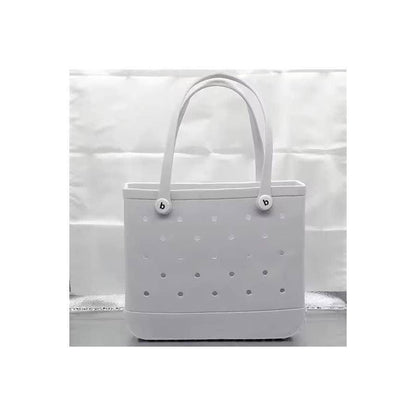 Summer Rubber Tote Solid Color Jelly Beach Bags - Songbird Gifts