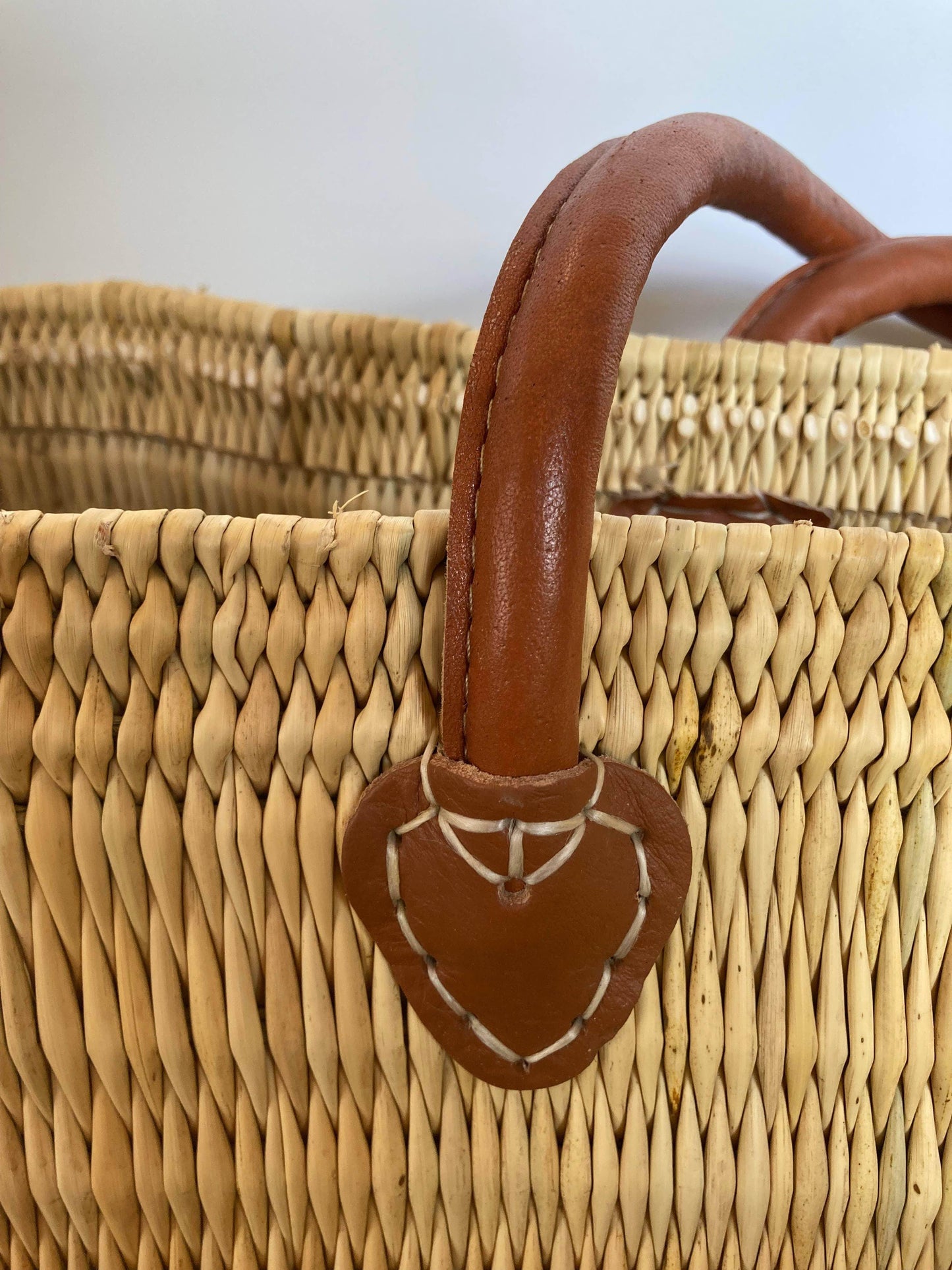 Extra-Large Short Handled Tote- Dark Leather - Songbird Gifts
