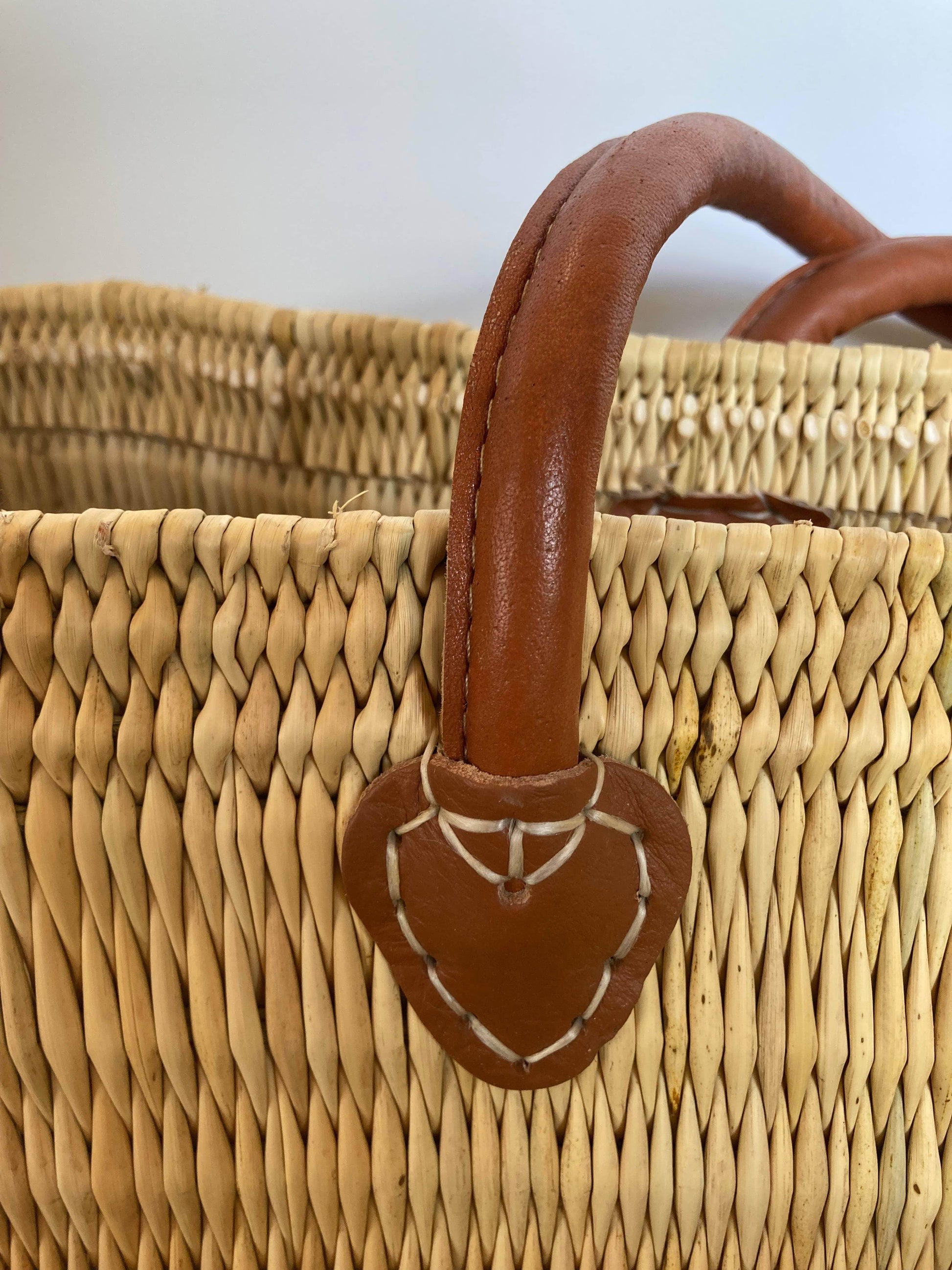 Extra-Large Short Handled Tote- Dark Leather - Songbird Gifts