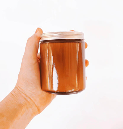 Coffee House 8 oz coconut wax amber jar candle - Songbird Gifts