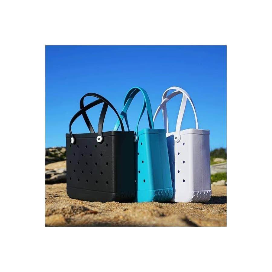 Summer Rubber Tote Solid Color Jelly Beach Bags - Songbird Gifts