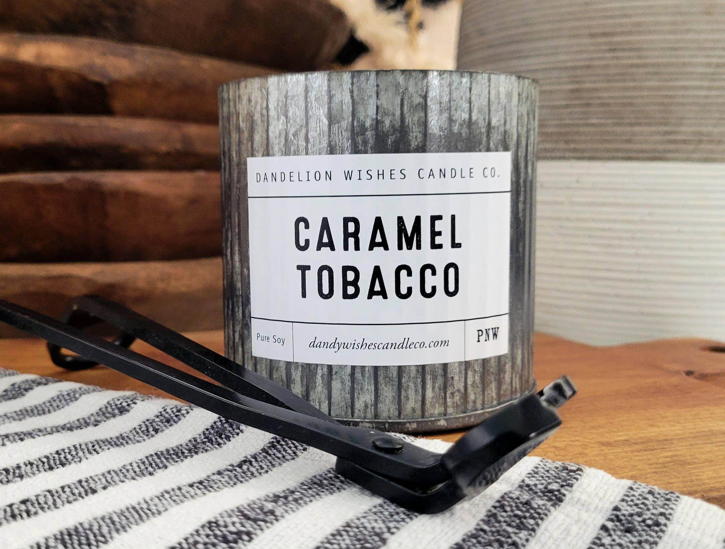 12 oz. Rustic Galvanized Tin Candle - Songbird Gifts