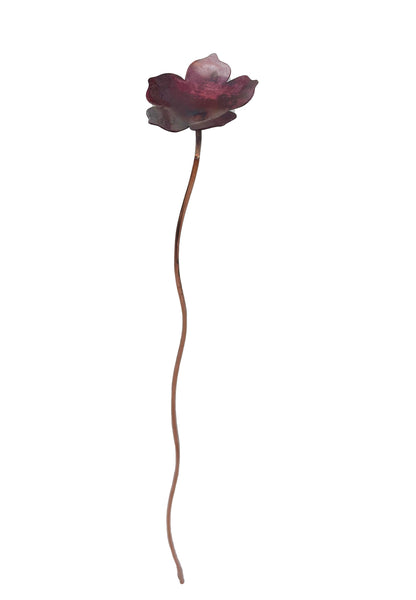 Enamel 5 Petal Flower Stem
