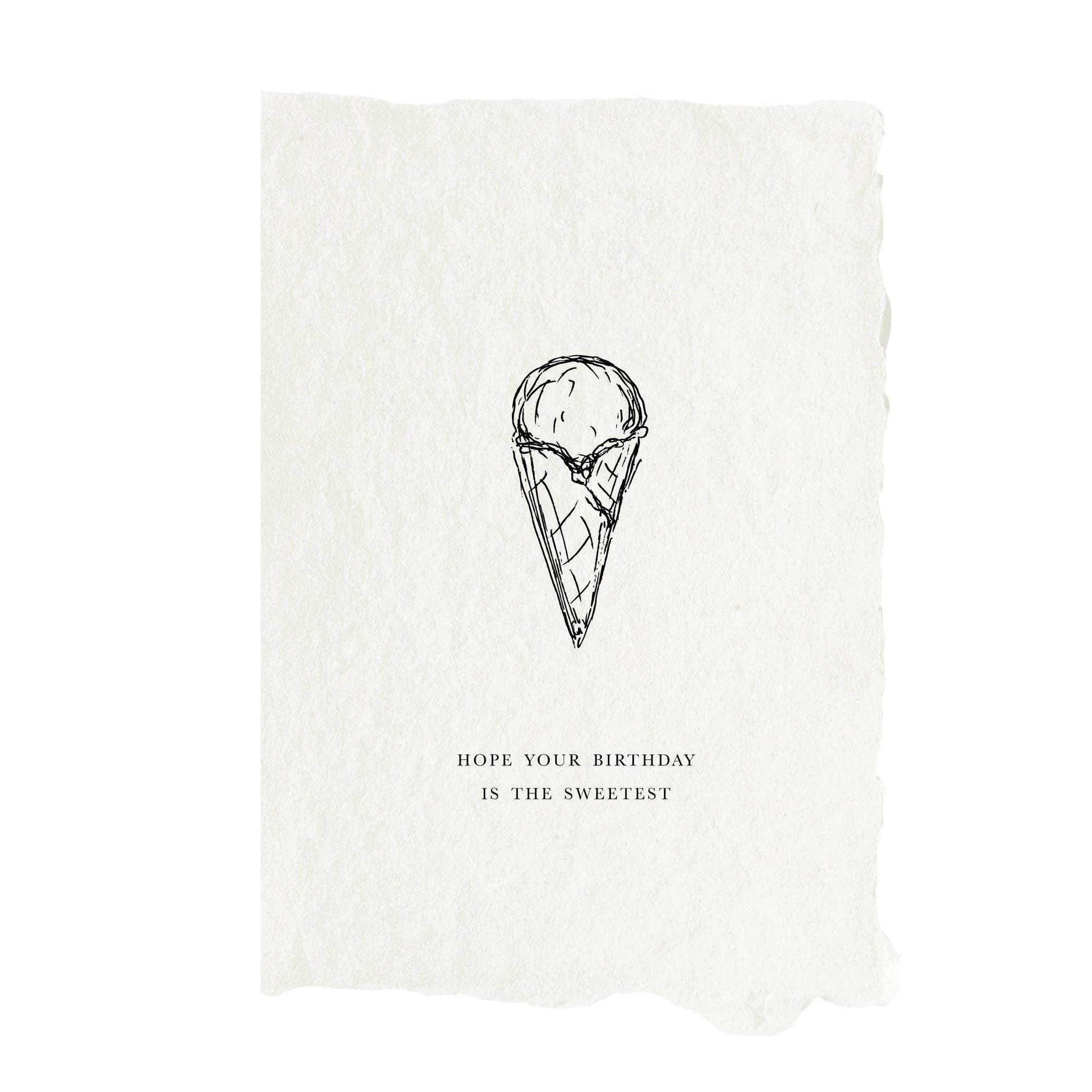 Ice cream cone sweetest birthday card - Songbird Gifts