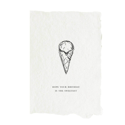 Ice cream cone sweetest birthday card - Songbird Gifts