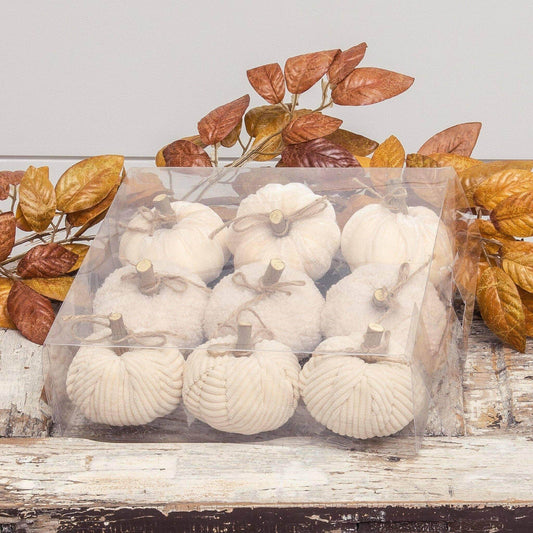 Creamy Soft Fabric Pumpkins (Set Of 09) - Songbird Gifts