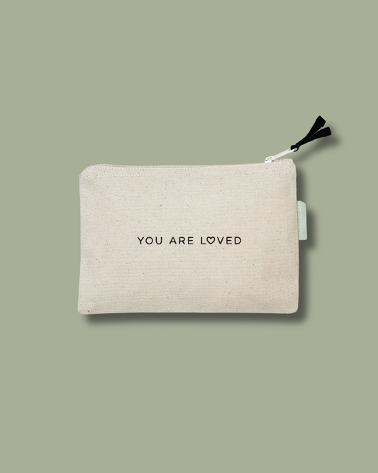 You are Loved Small Canvas Zipper Pouch