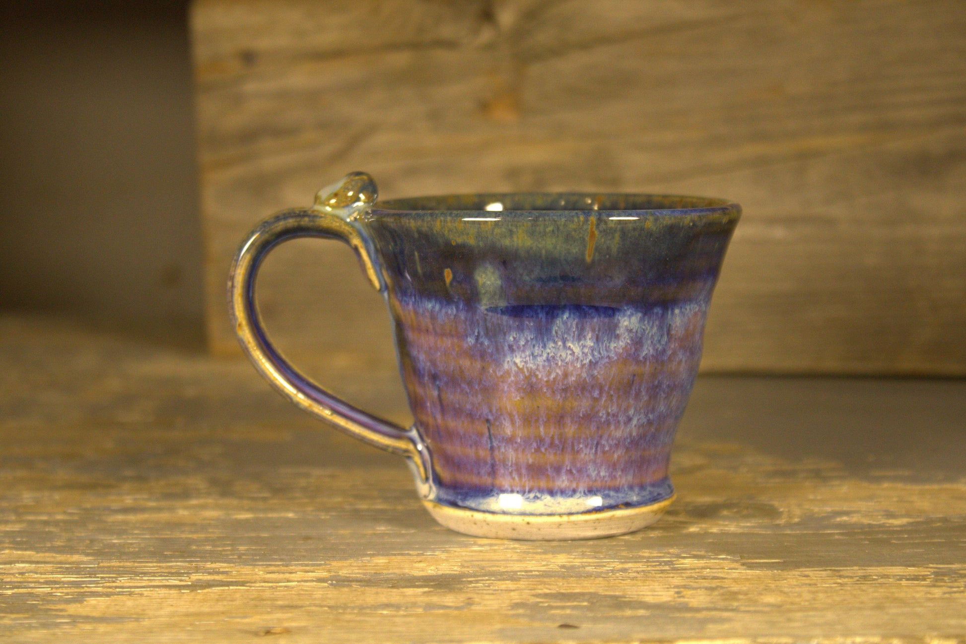 Small Pottery Mug (blue) - Songbird Gifts