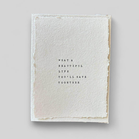 Handmade typewritten wedding card  - Songbird Gifts