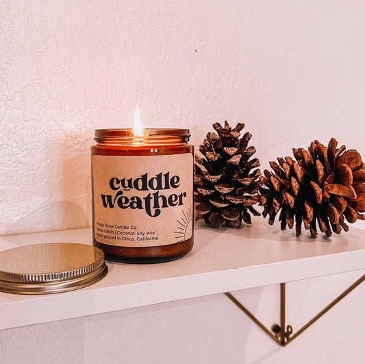Cuddle Weather (seasonal) 8 oz coconut candle Fall candle - Songbird Gifts
