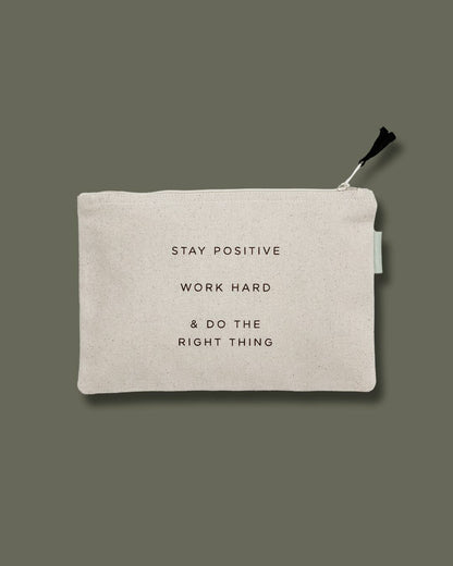So Much to be Thankful For Large Canvas Zipper Pouch