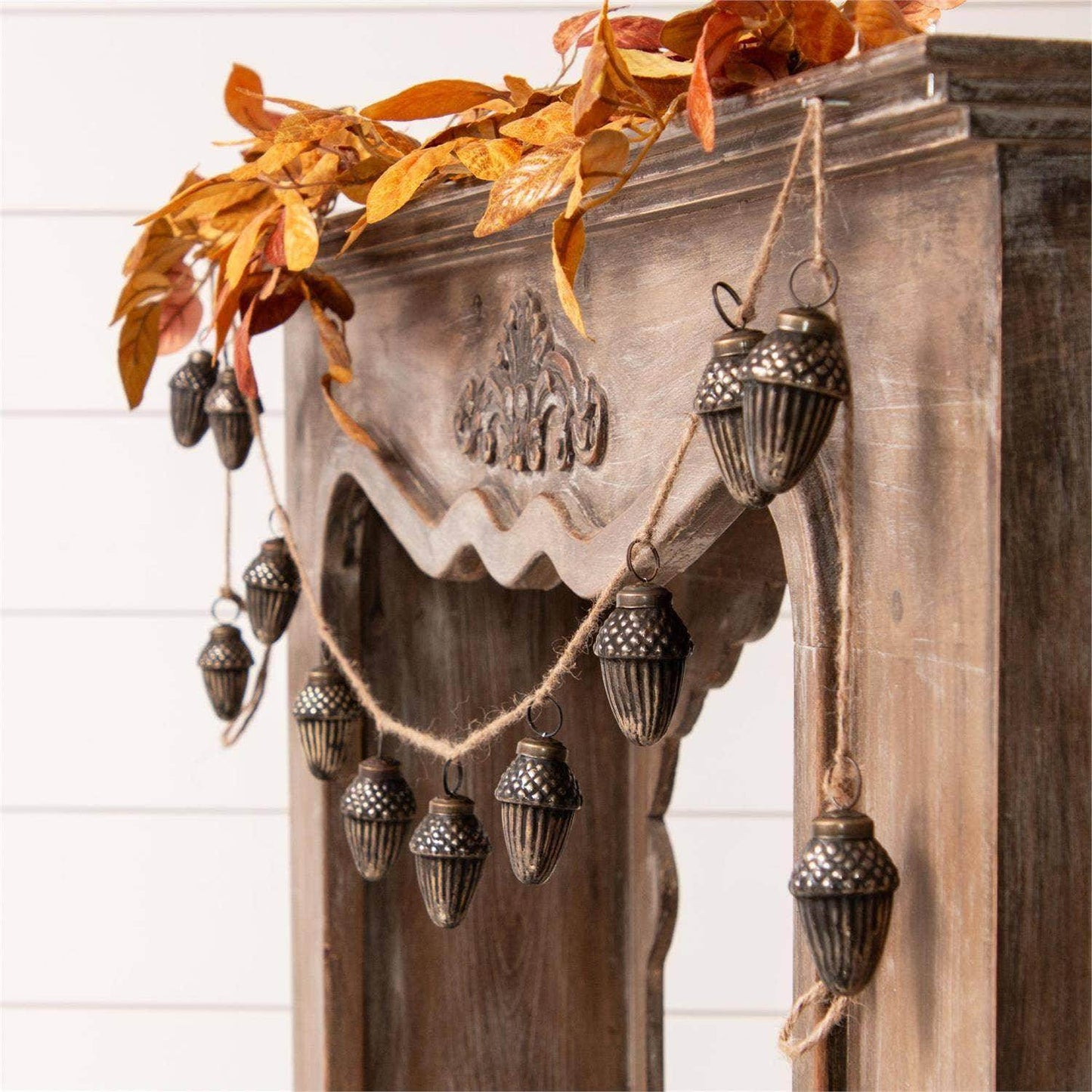 Garland - Antiqued Glass Acorns (PC) - Songbird Gifts