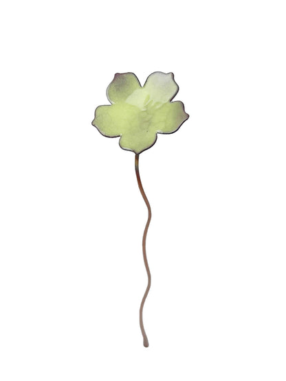 Enamel 5 Petal Flower Stem