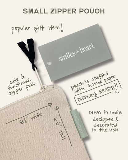 You are Loved Small Canvas Zipper Pouch