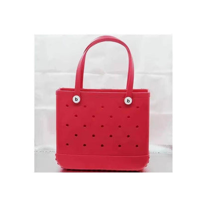 Summer Rubber Tote Solid Color Jelly Beach Bags - Songbird Gifts