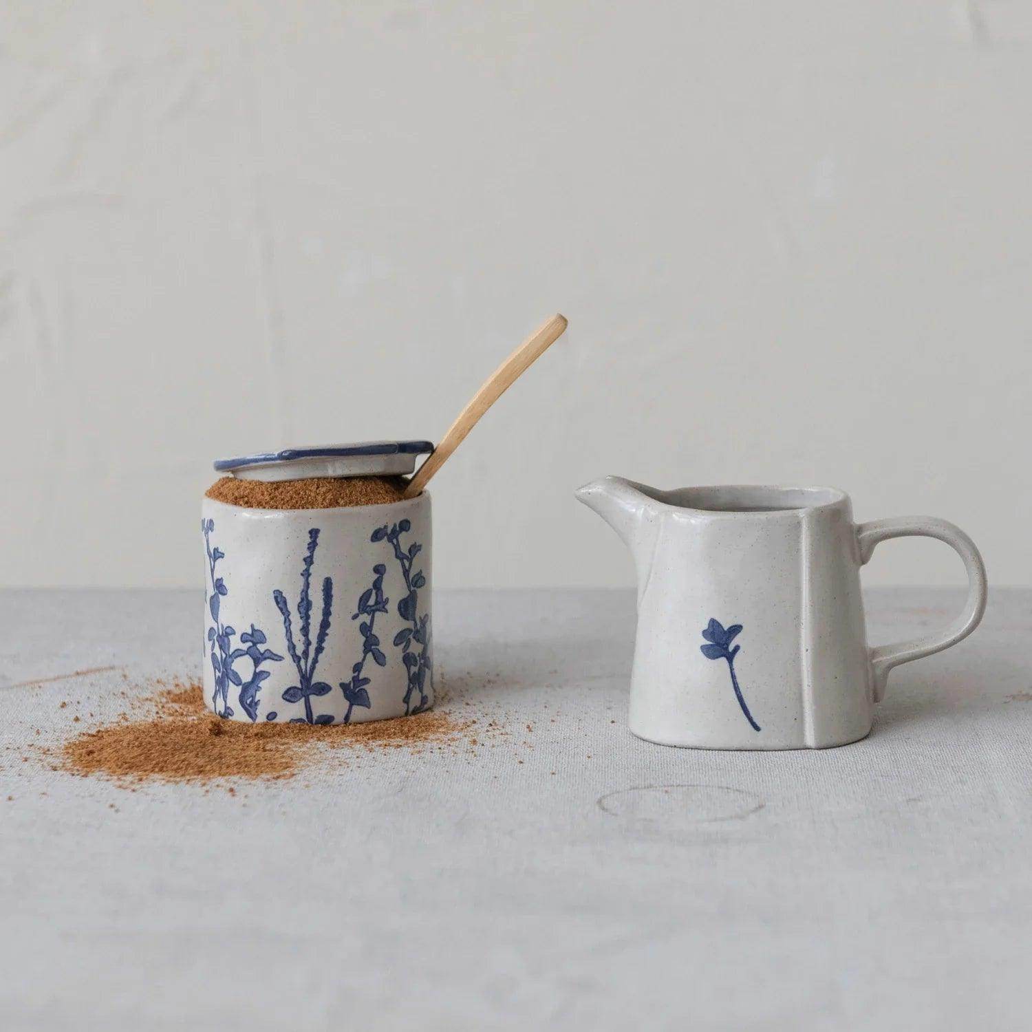 Creative Co-op - Stoneware Cream & Sugar Set - Songbird Gifts