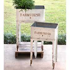 Farm Fresh White Garden Stands - Songbird Gifts