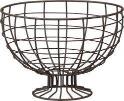 Primitives by Kathy Rustic Wire Pedestal Basket, 8 x 6-Inches - Songbird Gifts