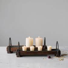 Creative Co-Op Decorative Wood And metal Tray With Handles - Songbird Gifts