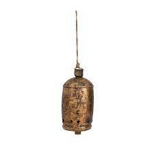 Metal Bell on Jute Rope with Star Cut-Outs - Songbird Gifts