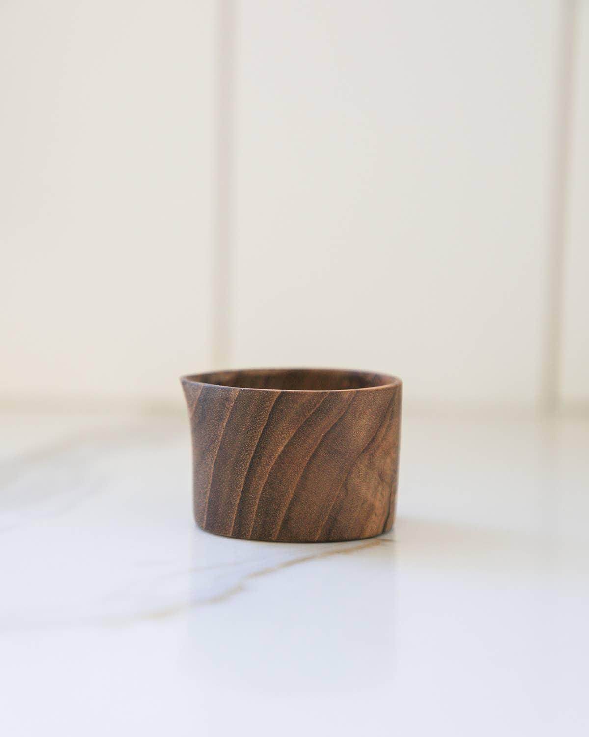 Teak Wood Creamer Pitcher - Songbird Gifts