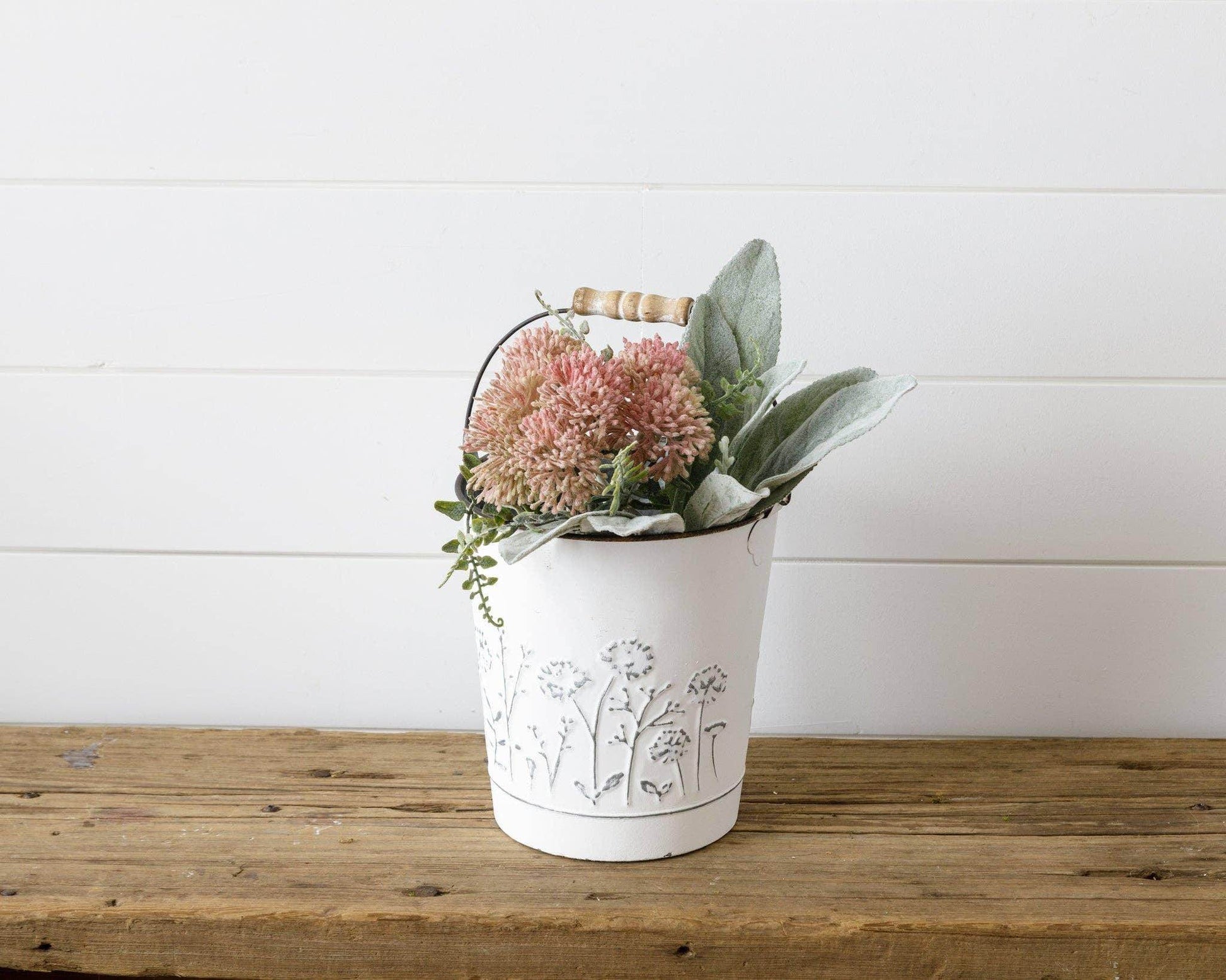 Bucket - Embossed Wildflowers (PC) - Songbird Gifts