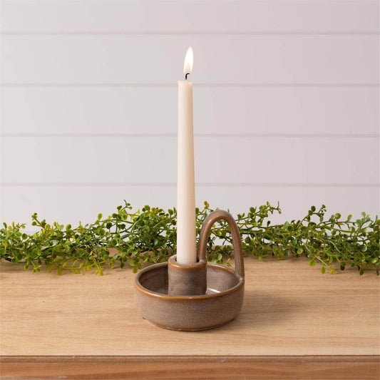 Ceramic Taper Candle Holder (PC) - Songbird Gifts