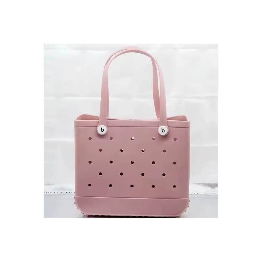 Summer Rubber Tote Solid Color Jelly Beach Bags - Songbird Gifts