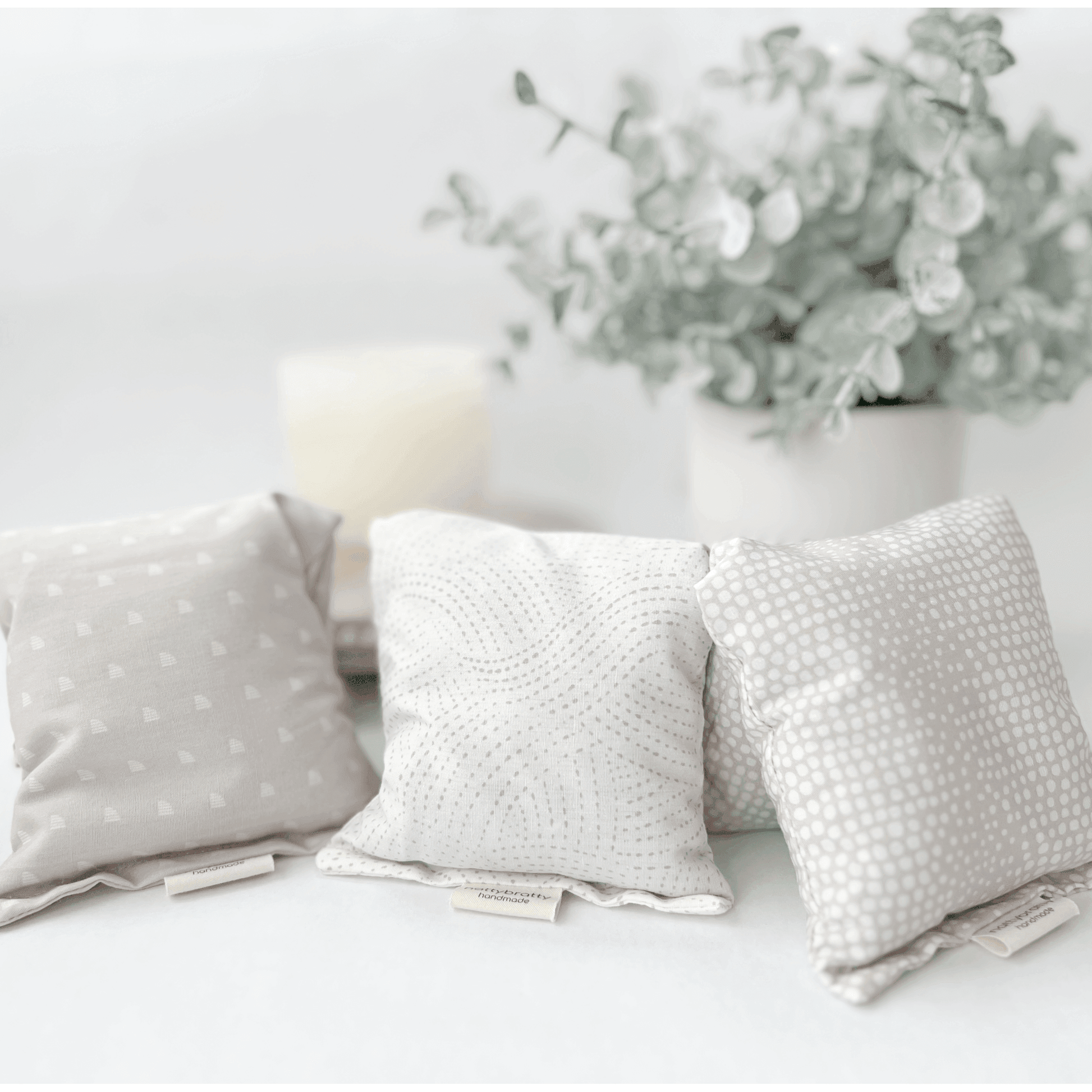 Eye Pillow - Fresh Neutrals - Migraine Mask - Hot/Cold Pack - Songbird Gifts